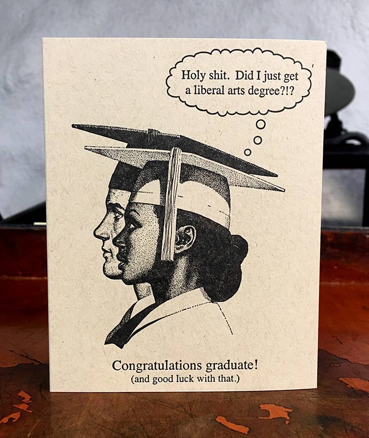 Lady Pilot Letterpress - Holy Shit Graduate-Lady Pilot Letterpress-treehaus