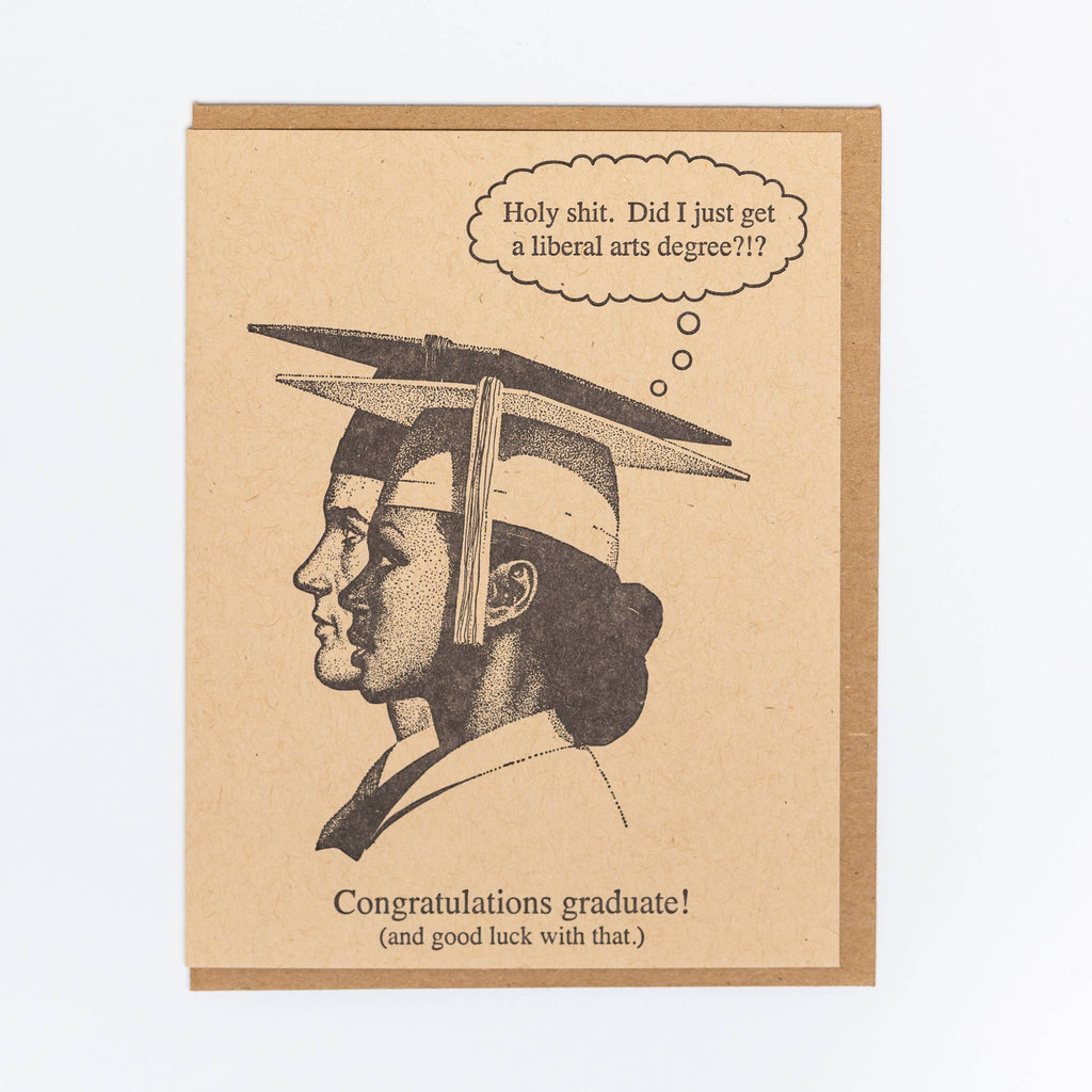 Lady Pilot Letterpress - Holy Shit Graduate-Lady Pilot Letterpress-treehaus