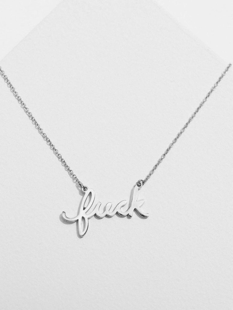 Larissa Loden - Fuck Script Necklace - Sterling Silver-Larissa Loden-treehaus