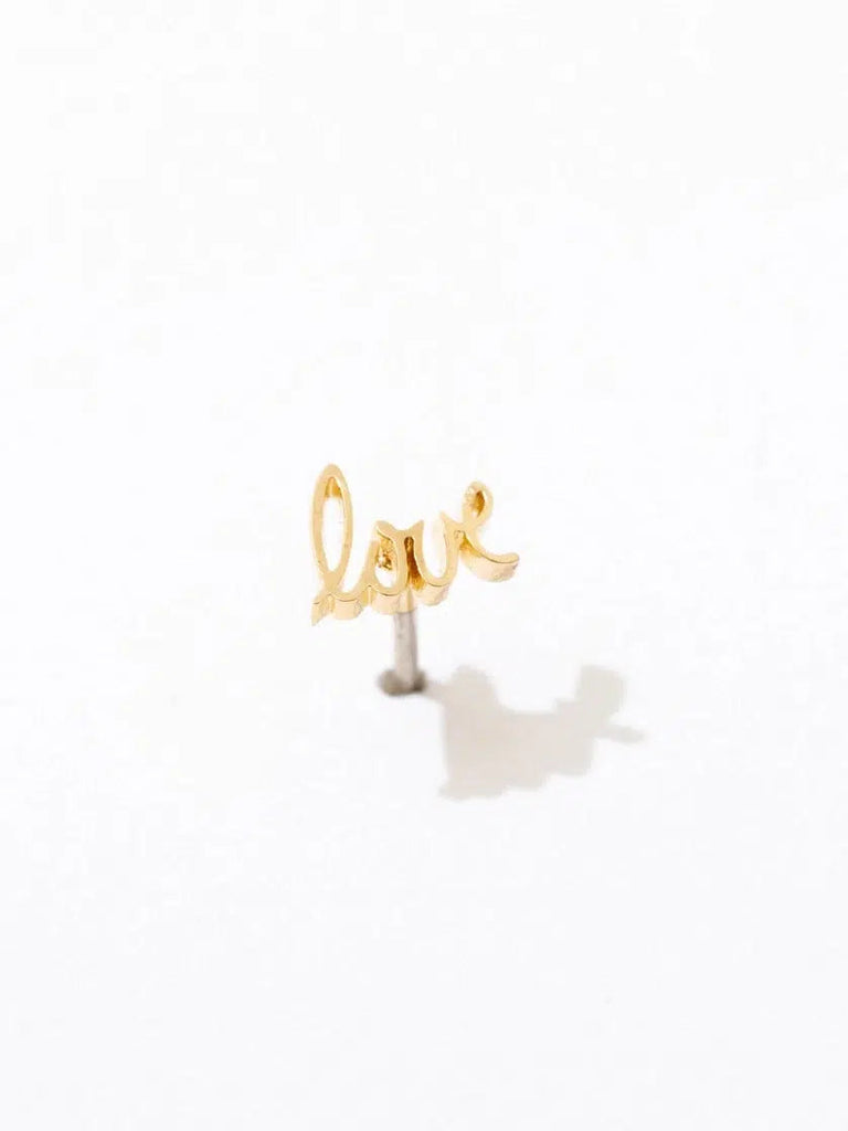 Larissa Loden - Love Single Stud Earring - Gold-Larissa Loden-treehaus