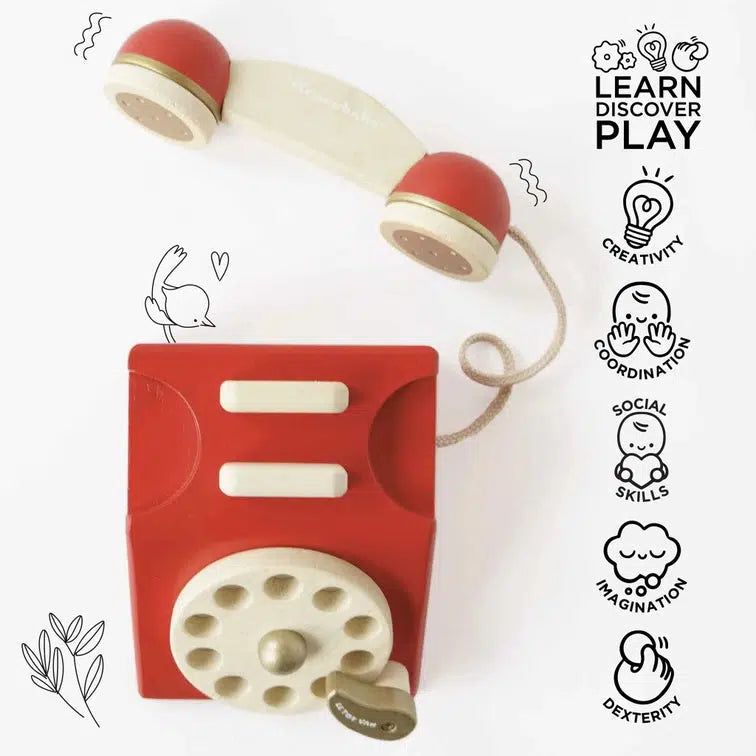 Le Toy Van - Vintage Wooden Phone-Le Toy Van-treehaus