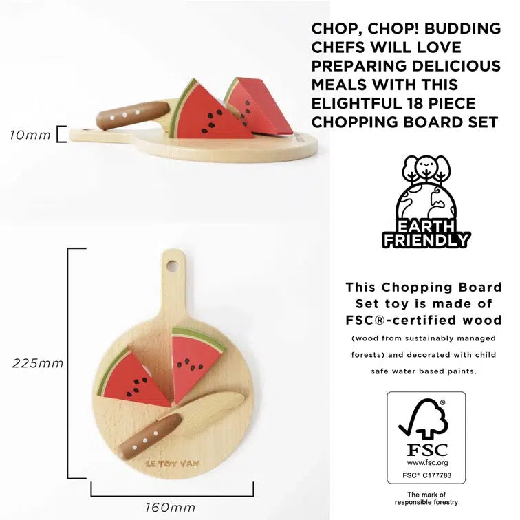 Le Toy Van - Wooden Chopping Board and Food-Le Toy Van-treehaus