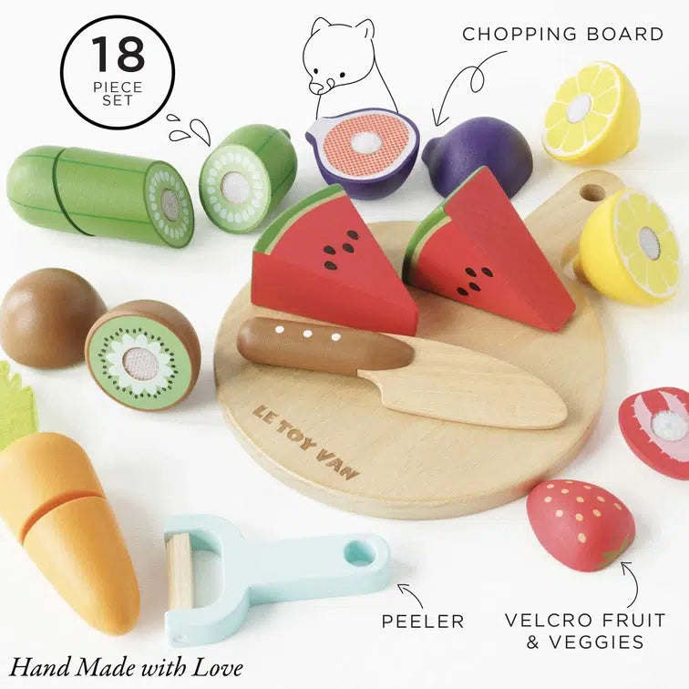 Le Toy Van - Wooden Chopping Board and Food-Le Toy Van-treehaus