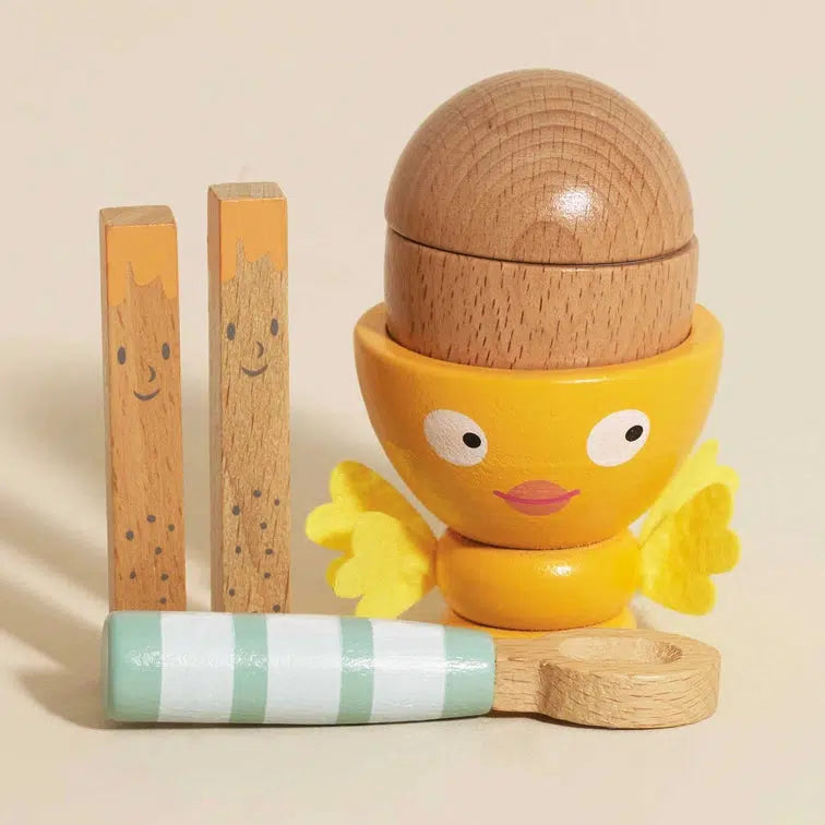 Le Toy Van - Wooden Egg Cup and Soldiers-Le Toy Van-treehaus