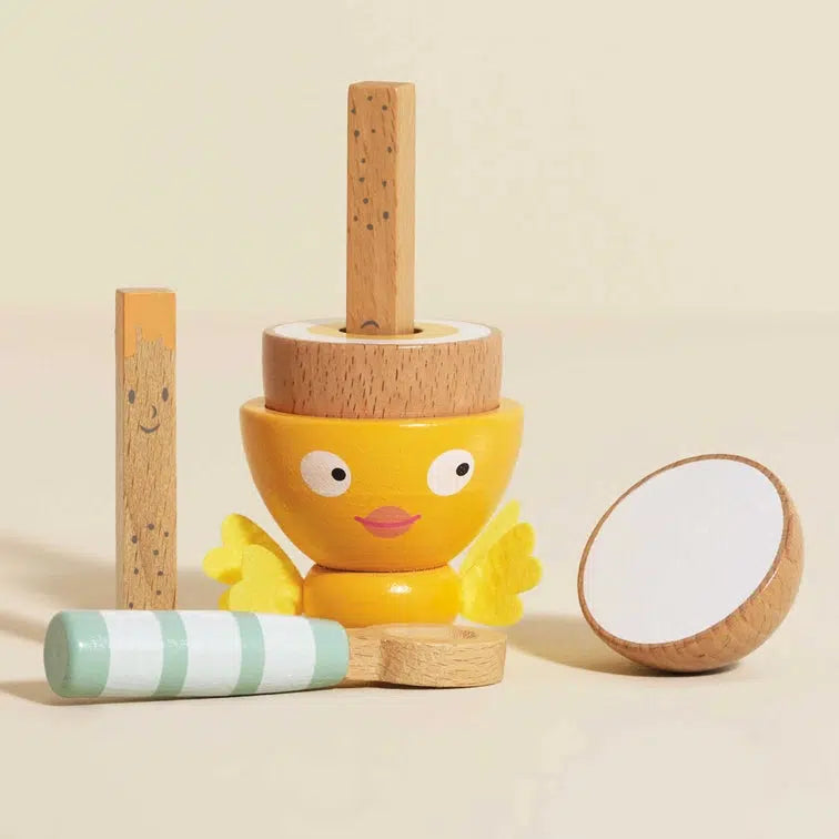 Le Toy Van - Wooden Egg Cup and Soldiers-Le Toy Van-treehaus