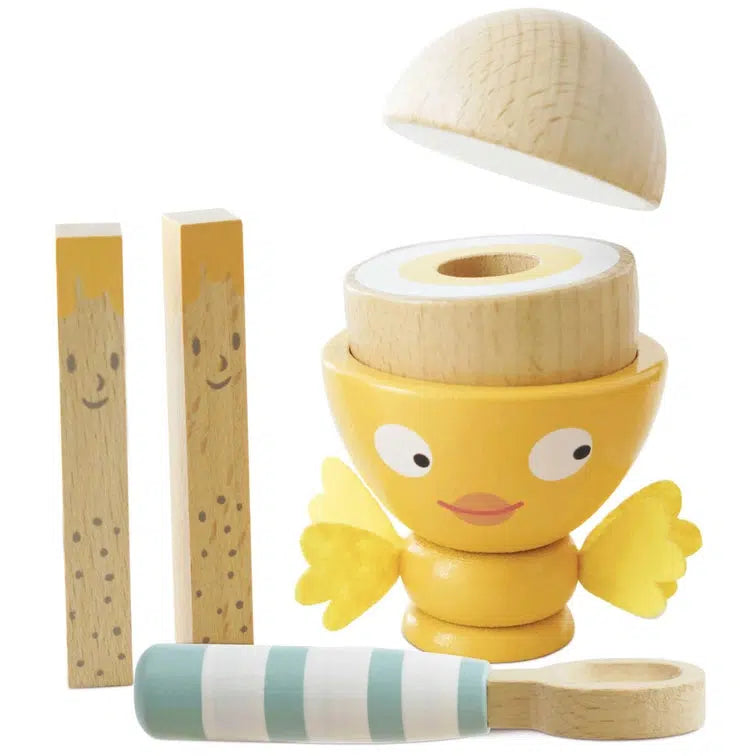 Le Toy Van - Wooden Egg Cup and Soldiers-Le Toy Van-treehaus