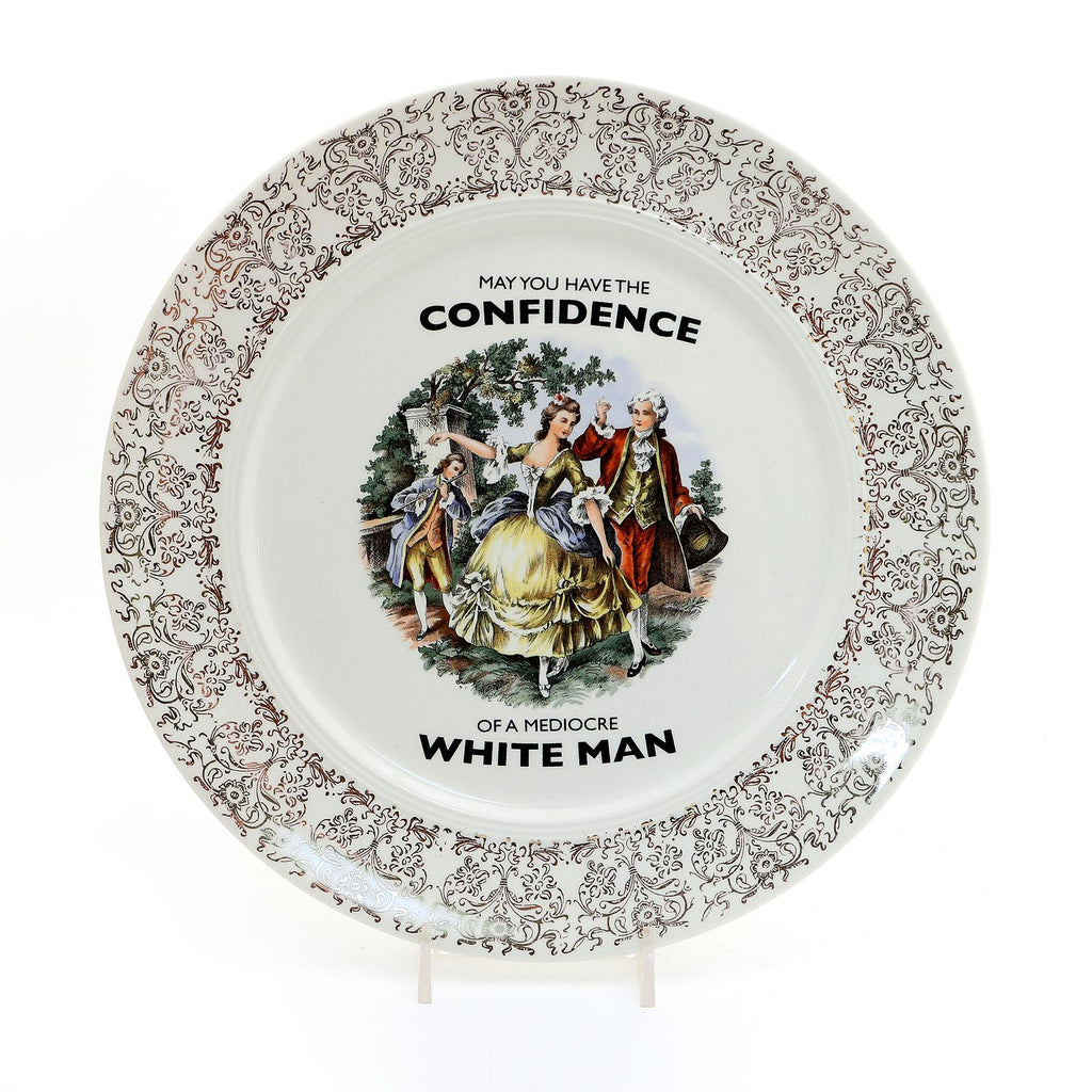 Lenny Mud - Confidence / upcycled 10" Plate-Lenny Mud-treehaus