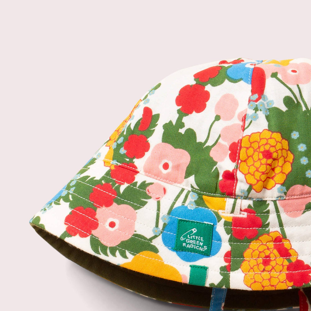 Little Green Radicals - Flora And Fauna Reversible Sunhat-Little Green Radicals-treehaus