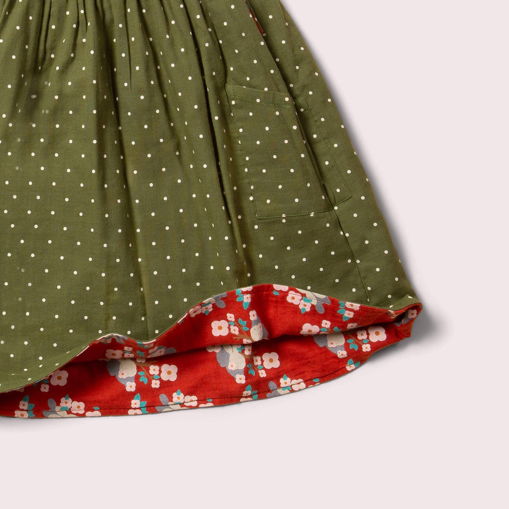 Little Green Radicals - Little Rabbits Reversible Pinny Dress-Little Green Radicals-treehaus