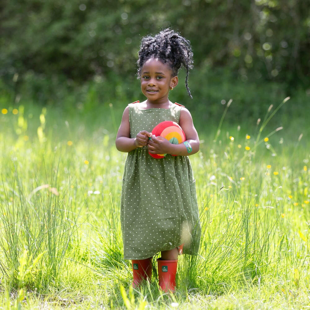 Little Green Radicals - Little Rabbits Reversible Pinny Dress-Little Green Radicals-treehaus