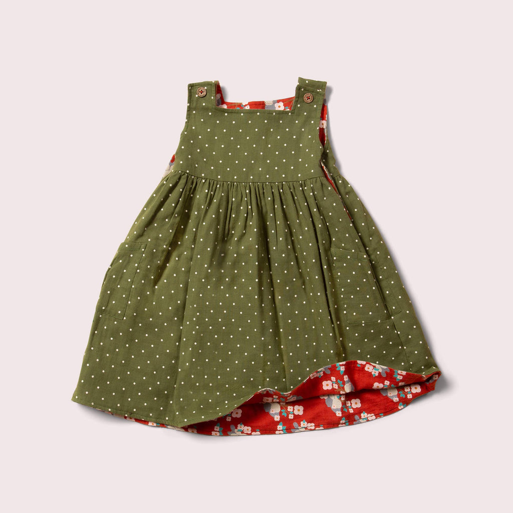 Little Green Radicals - Little Rabbits Reversible Pinny Dress-Little Green Radicals-treehaus