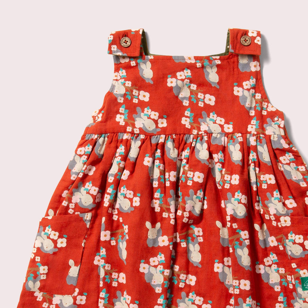 Little Green Radicals - Little Rabbits Reversible Pinny Dress-Little Green Radicals-treehaus