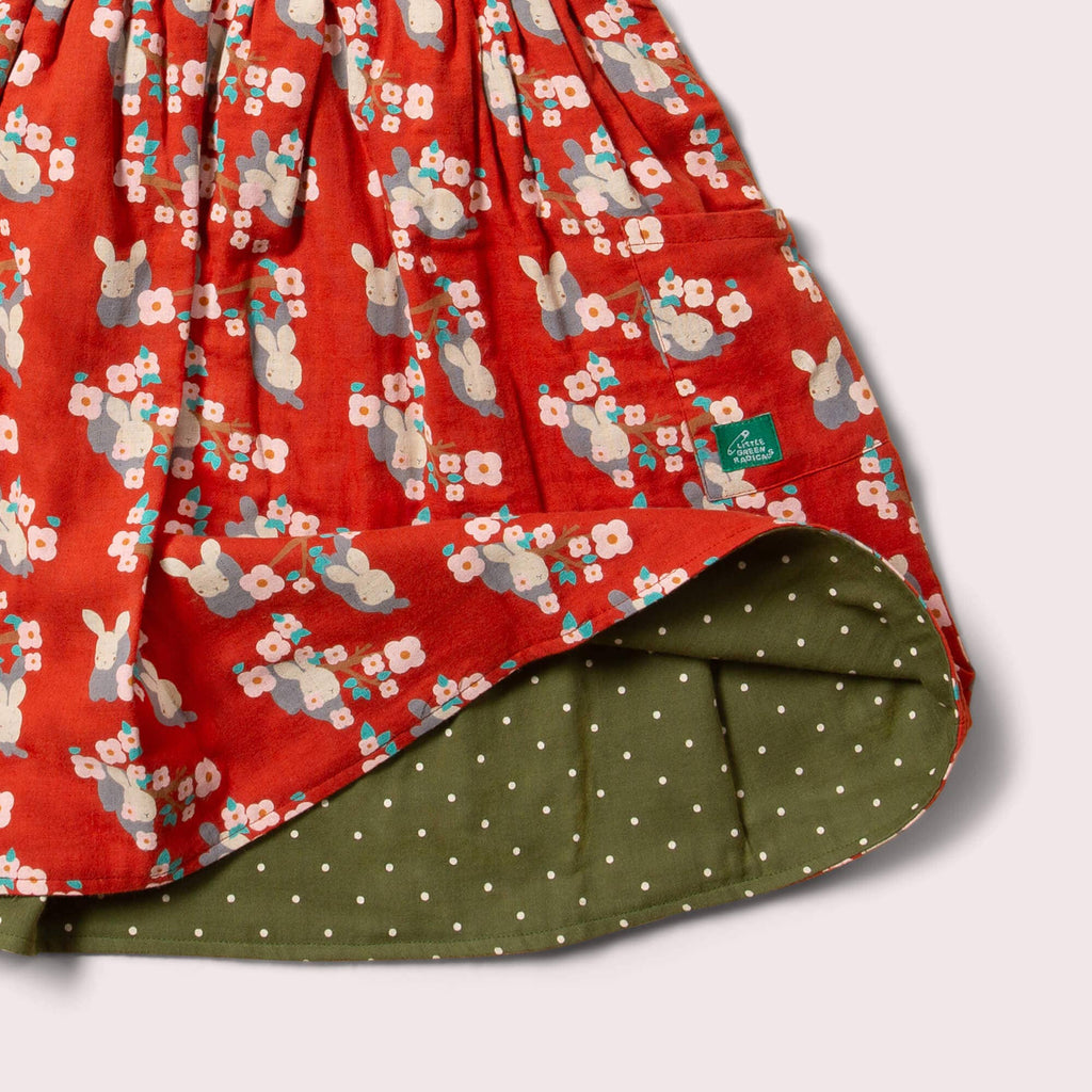 Little Green Radicals - Little Rabbits Reversible Pinny Dress-Little Green Radicals-treehaus