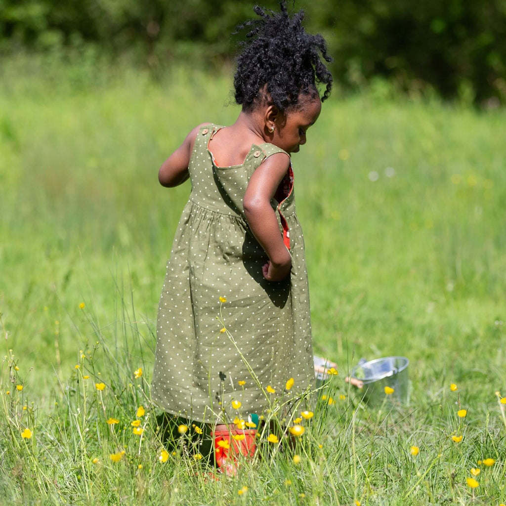 Little Green Radicals - Little Rabbits Reversible Pinny Dress-Little Green Radicals-treehaus