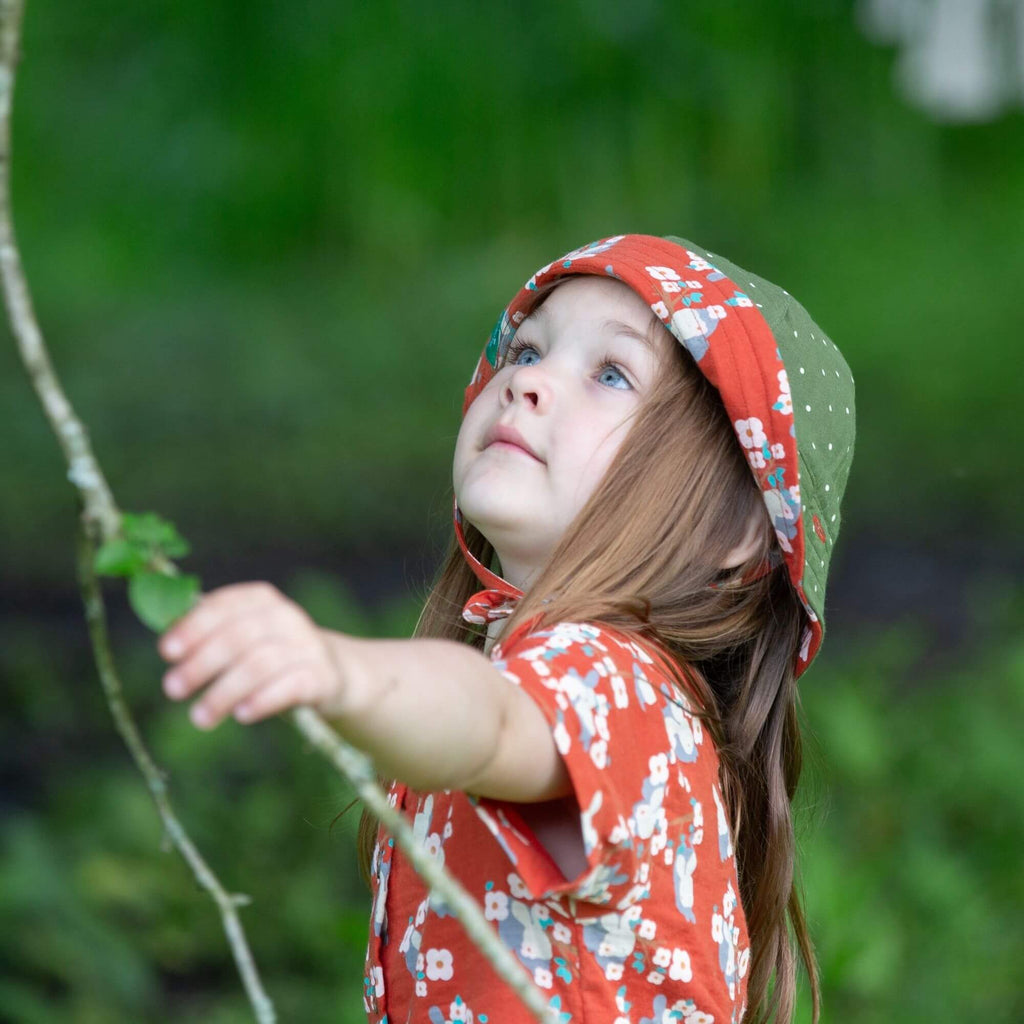 Little Green Radicals - Little Rabbits Reversible Sunhat-Little Green Radicals-treehaus