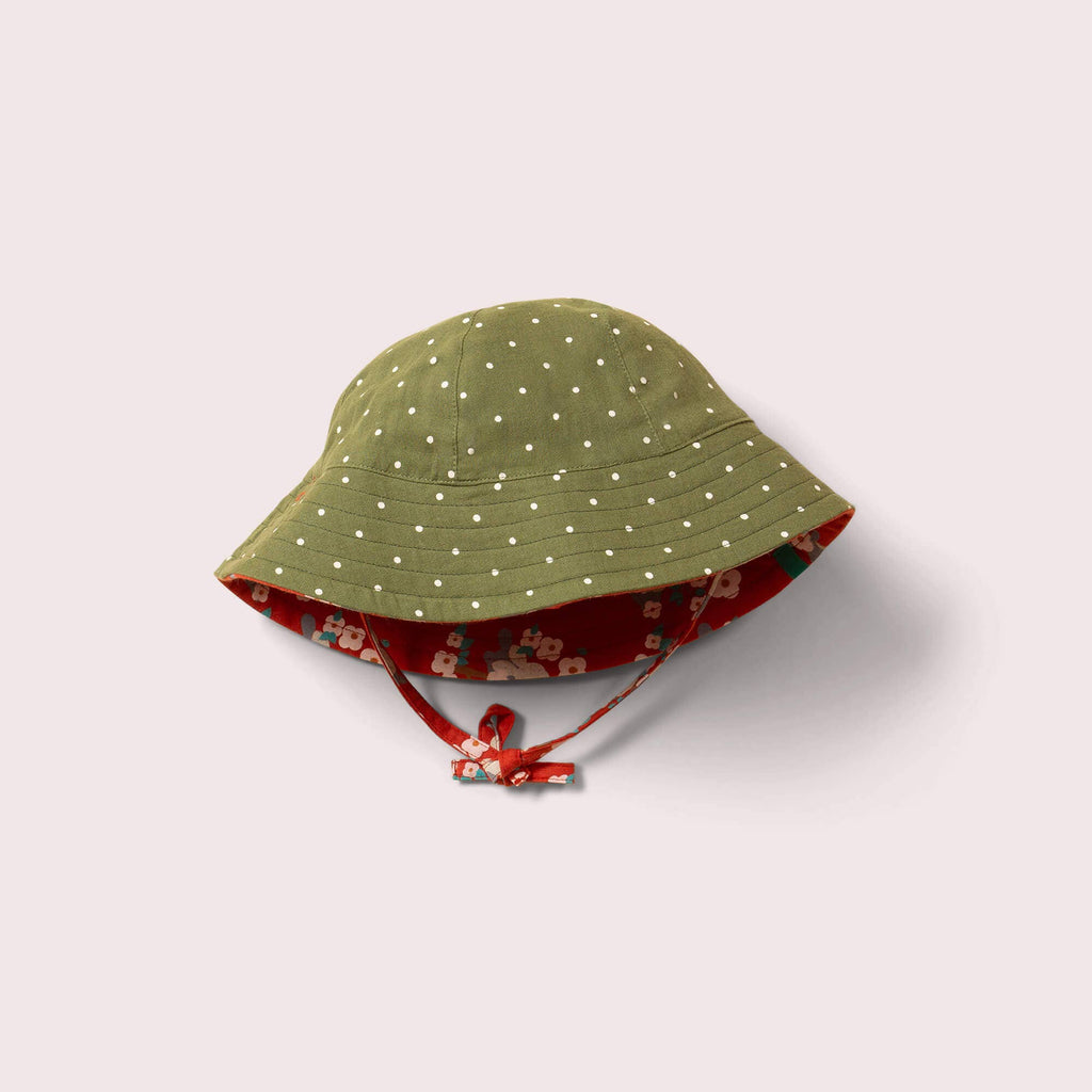 Little Green Radicals - Little Rabbits Reversible Sunhat-Little Green Radicals-treehaus