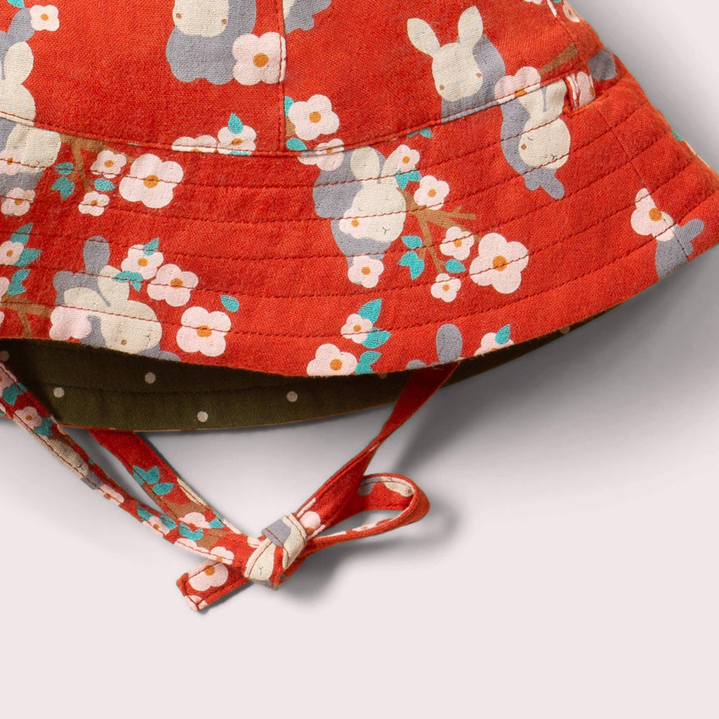 Little Green Radicals - Little Rabbits Reversible Sunhat-Little Green Radicals-treehaus