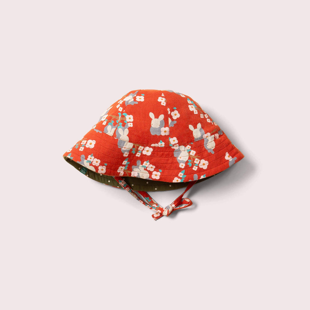Little Green Radicals - Little Rabbits Reversible Sunhat-Little Green Radicals-treehaus