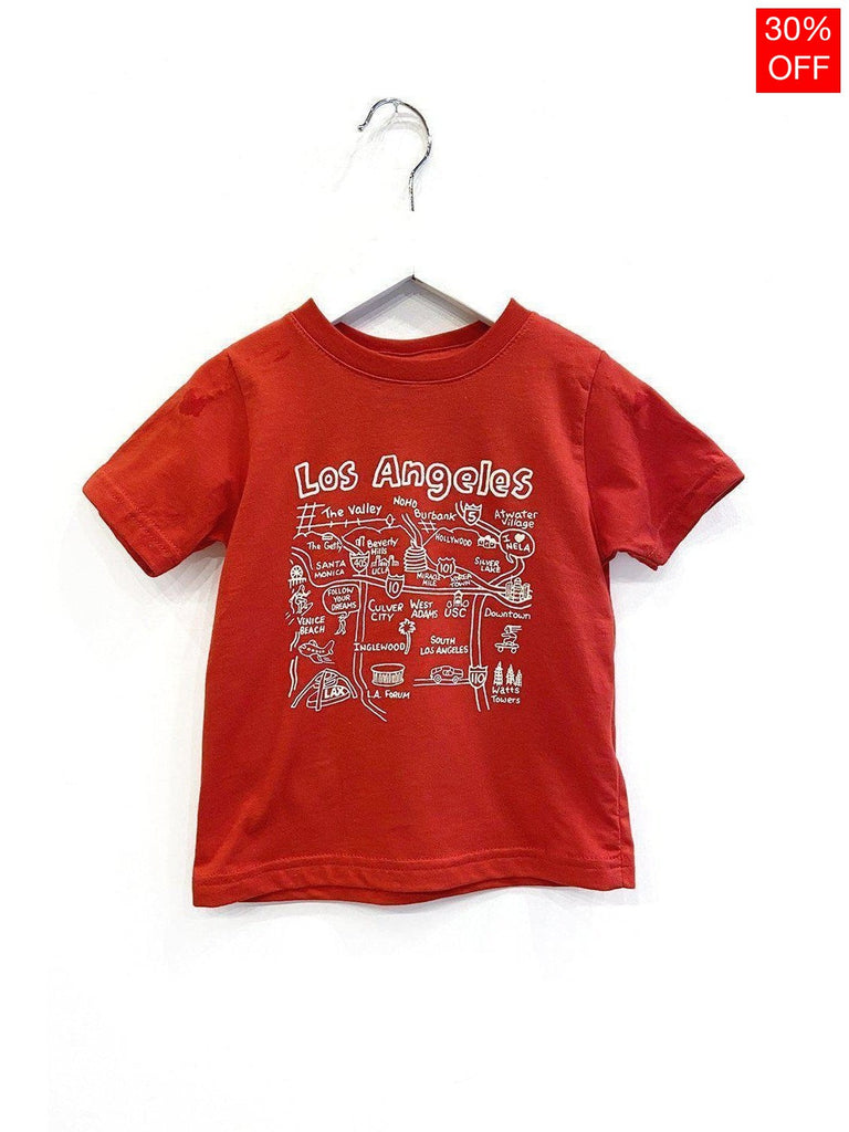 Los Angeles Kids T-shirt-Tom Lamb Maps-treehaus