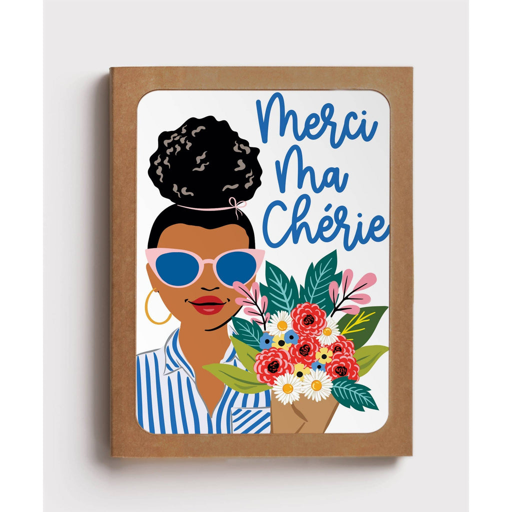 Lucy Loves Paper - Merci Ma Chérie - Boxed Set of 8-Lucy Loves Paper-treehaus