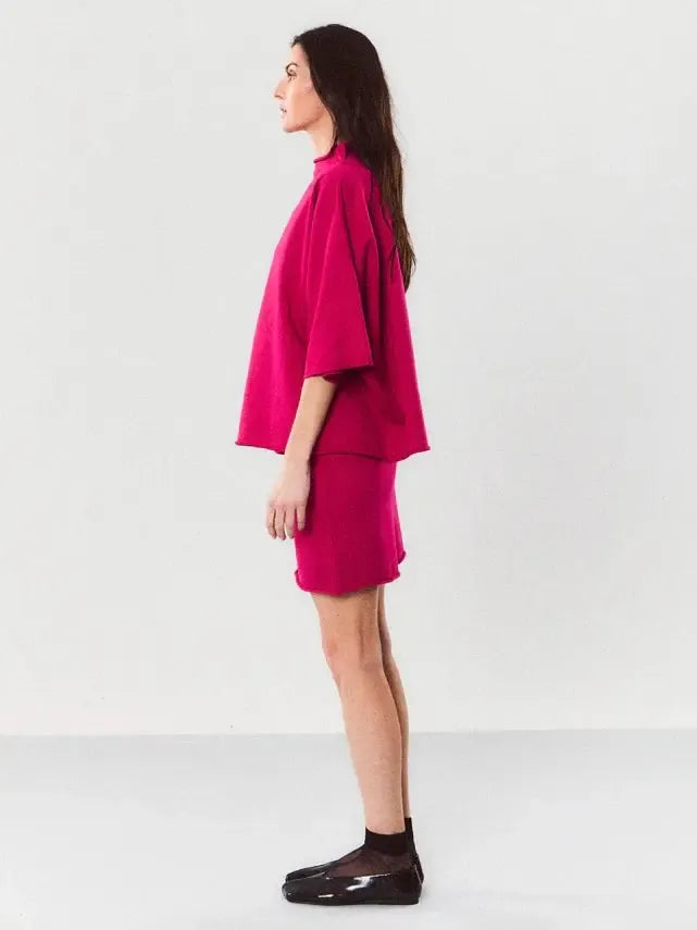 Mantra - Bo Mock Neck Poncho - Berry-Mantra-treehaus