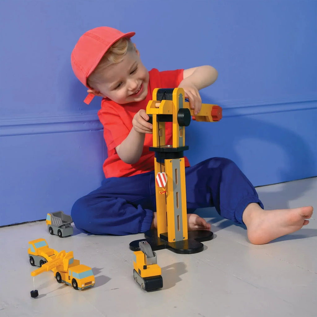 Mentari Toys - Big Yellow Crane-Mentari Toys-treehaus