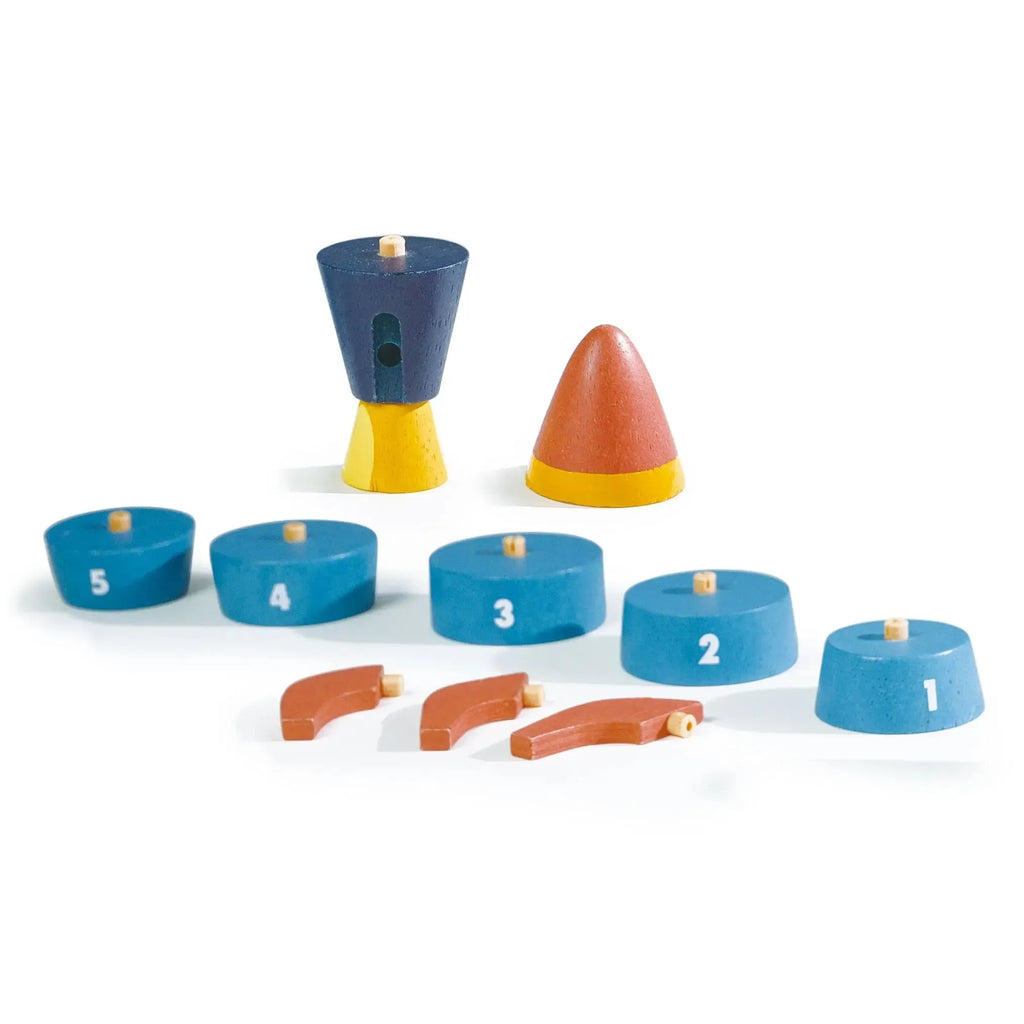 Mentari Toys - Stacking Counting Rocket-Mentari Toys-treehaus