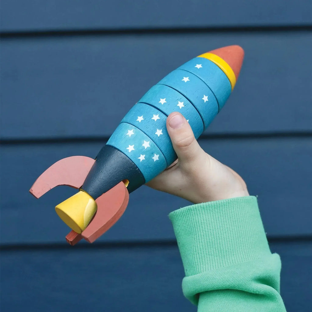 Mentari Toys - Stacking Counting Rocket-Mentari Toys-treehaus