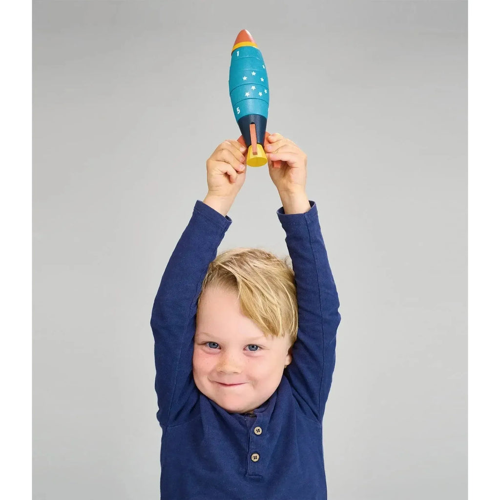 Mentari Toys - Stacking Counting Rocket-Mentari Toys-treehaus