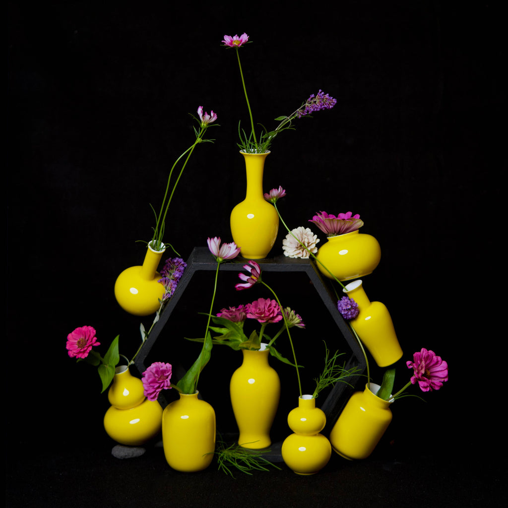 Middle Kingdom - Mini Lotus Vase - Yellow-Middle Kingdom-treehaus