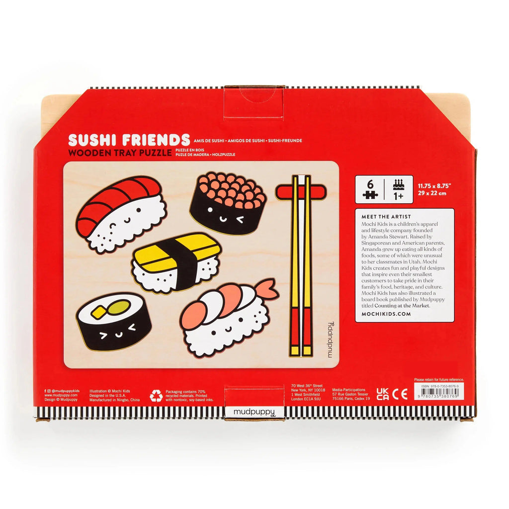 Mudpuppy - Sushi Friends Wooden Puzzle-Chronicle-treehaus