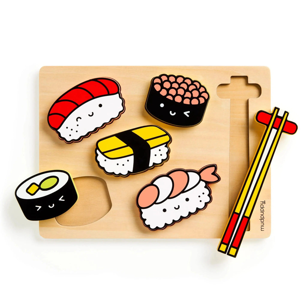 Mudpuppy - Sushi Friends Wooden Puzzle-Chronicle-treehaus