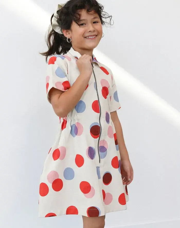 Noble - Kids Utility Dress - Mod Dots-Noble-treehaus