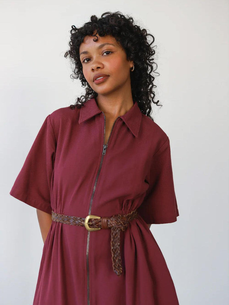 Noble - Long Utility Dress - Bordeaux-Noble-treehaus