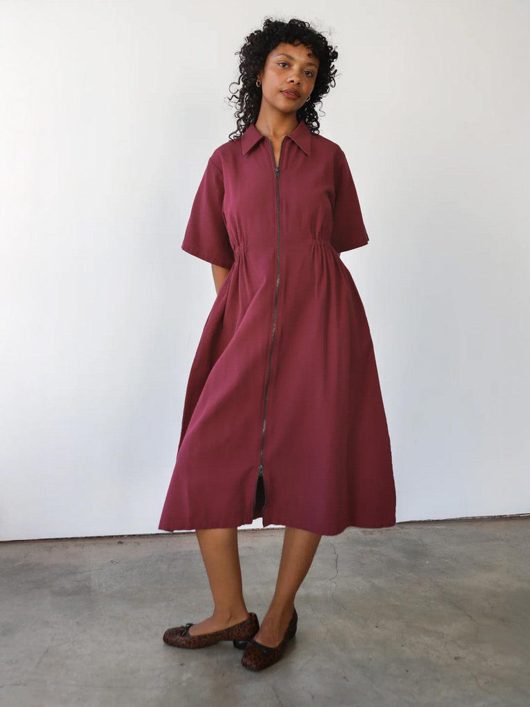 Noble - Long Utility Dress - Bordeaux-Noble-treehaus