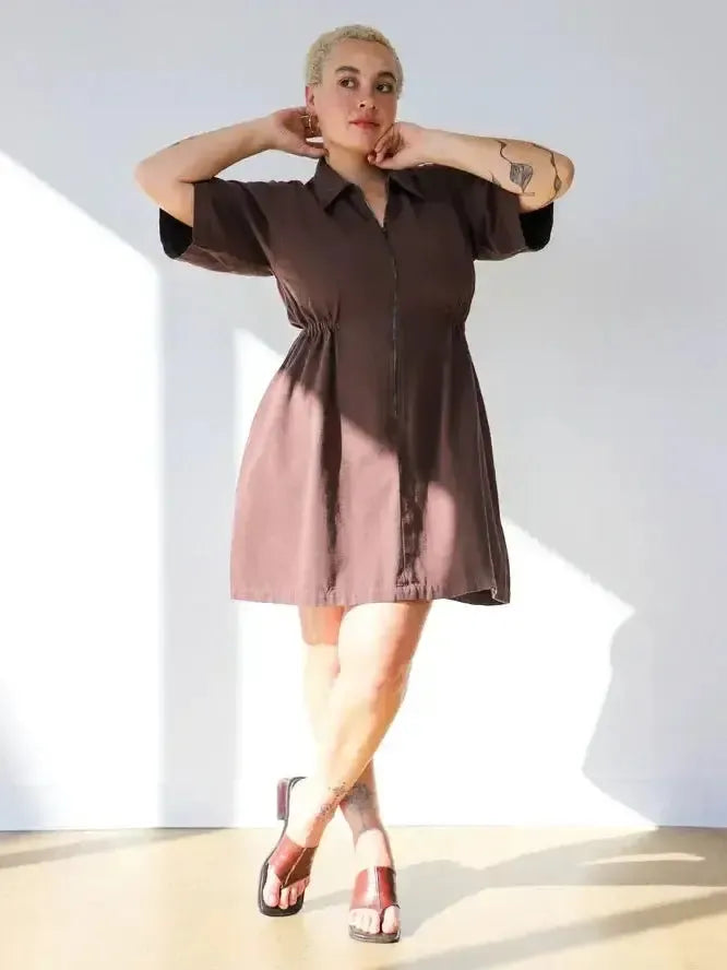 Noble - Utility Dress - Chocolate-Noble-treehaus