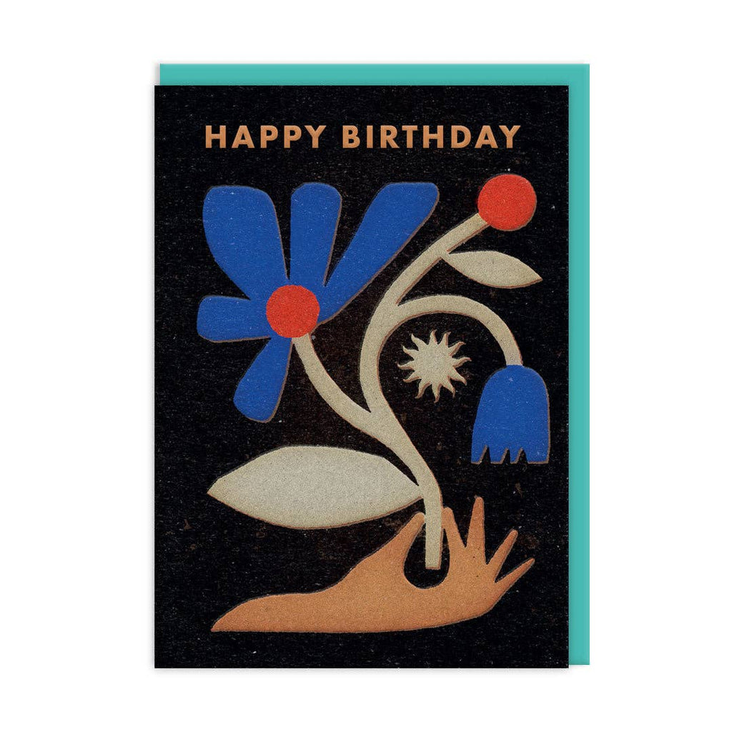 Ohh Deer - Hand With Flowers Birthday Card (9520)-Ohh Deer-treehaus