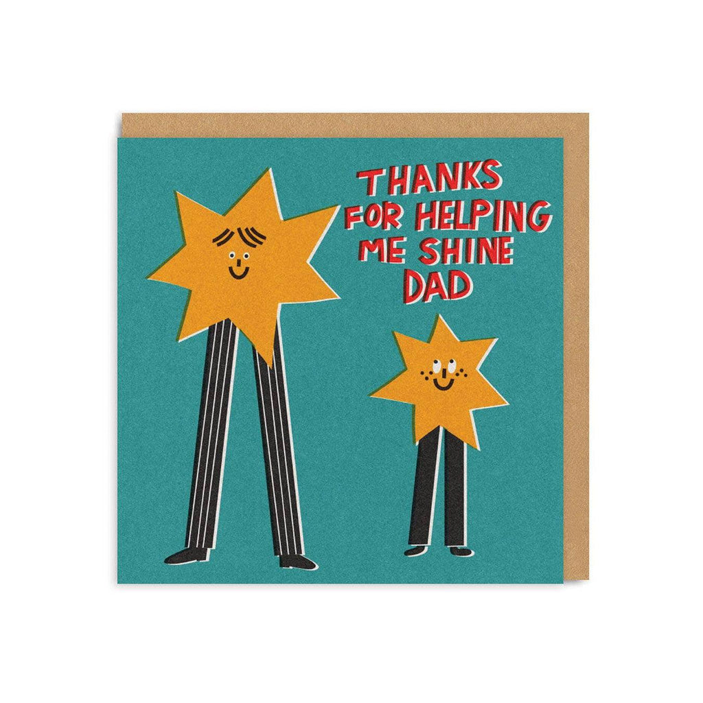 Ohh Deer - Thanks for helping me shine Dad Greeting Card-Ohh Deer-treehaus