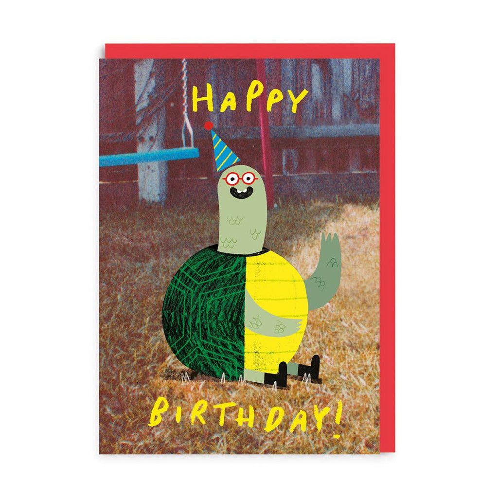 Ohh Deer - Tortoise Playground Birthday Card Greeting Card-Ohh Deer-treehaus