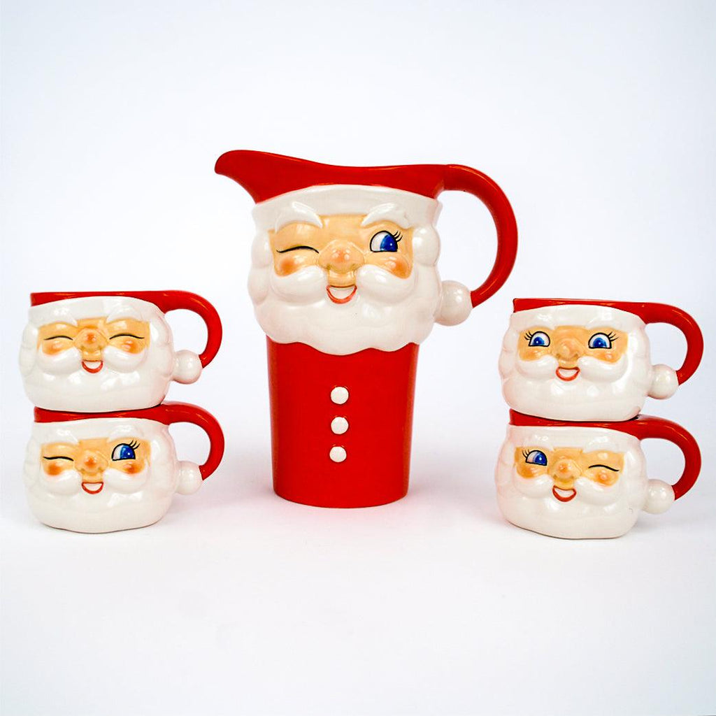 One Hundred 80 Degrees - Santa Pitcher and Mugs Gift Set-One Hundred 80 Degrees-treehaus