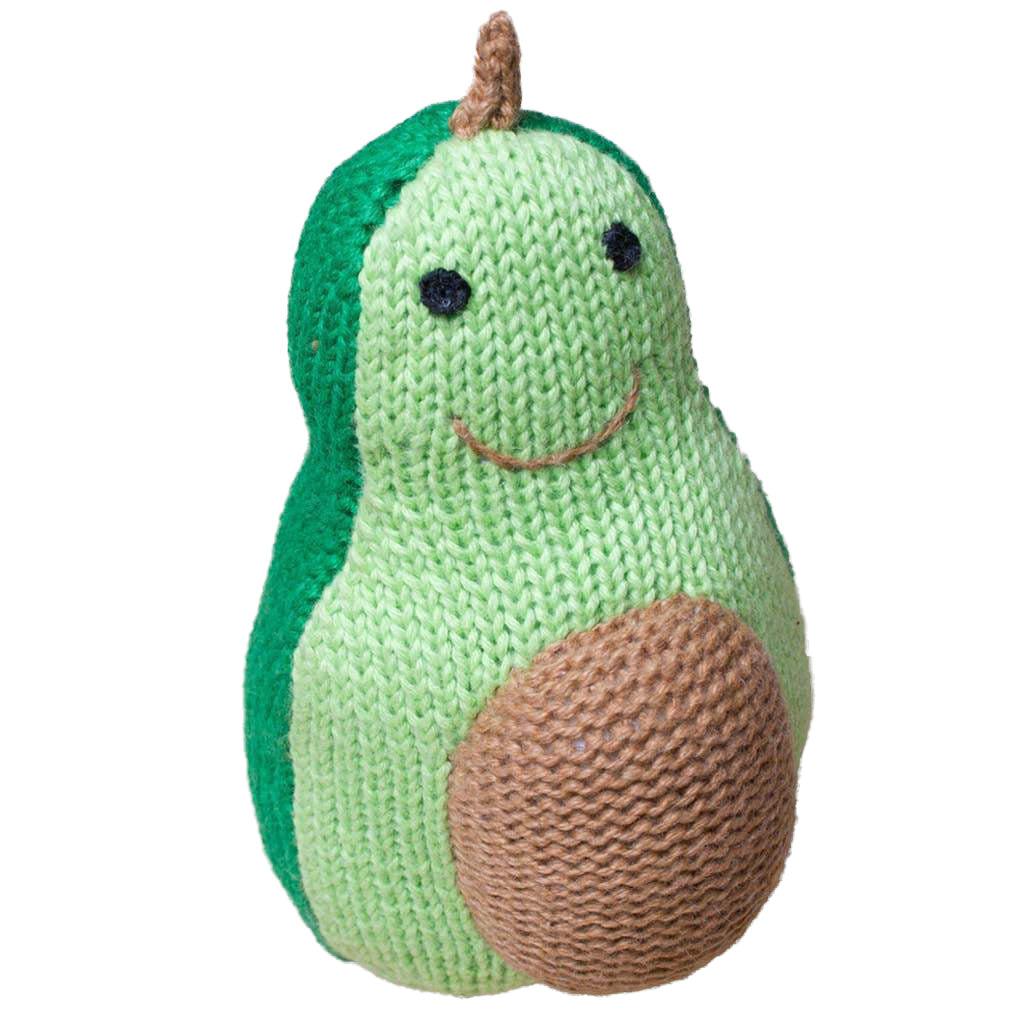 Organic Baby Rattle - Avocado-Estella-treehaus