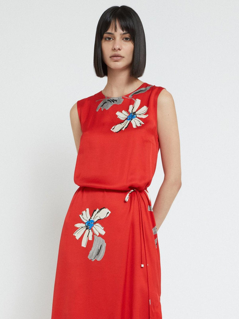 Ottod'Ame - Floral Print Dress - Red-Ottod'Ame-treehaus
