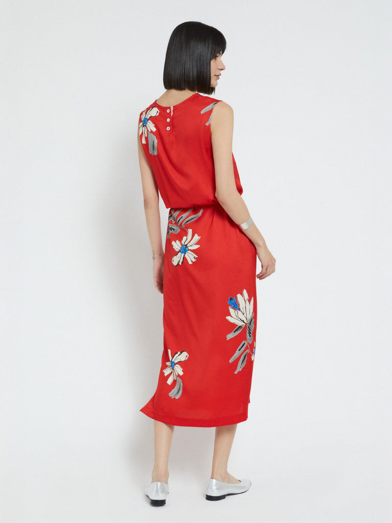 Ottod'Ame - Floral Print Dress - Red-Ottod'Ame-treehaus