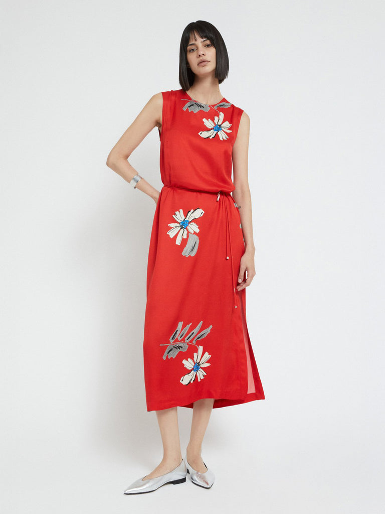 Ottod'Ame - Floral Print Dress - Red-Ottod'Ame-treehaus