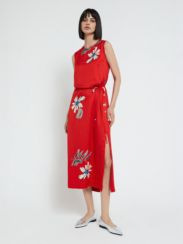 Ottod'Ame - Floral Print Dress - Red-Ottod'Ame-treehaus