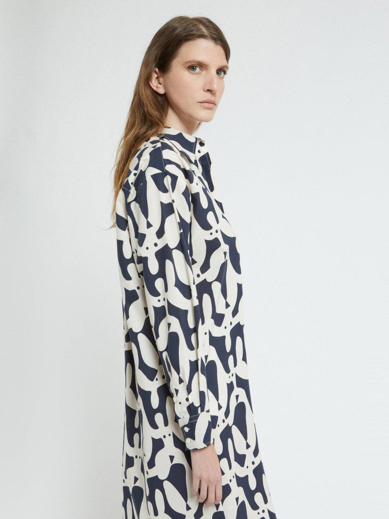 Ottod'Ame - Graphic Print Midi Shirt Dress - Night-Ottod'Ame-treehaus