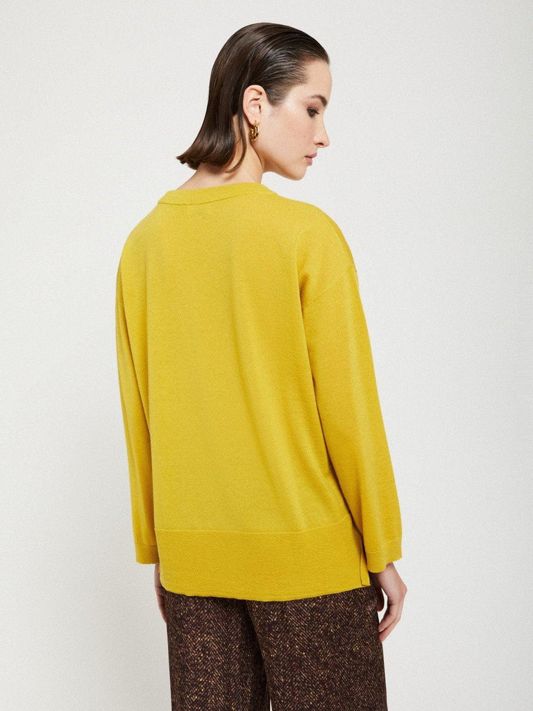 Ottod'Ame - Merino Wool Sweater - Acid Yellow-Ottod'Ame-treehaus