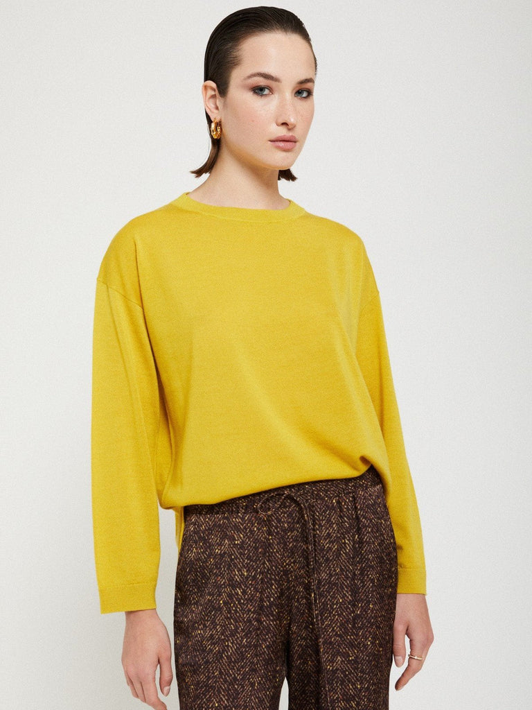 Ottod'Ame - Merino Wool Sweater - Acid Yellow-Ottod'Ame-treehaus