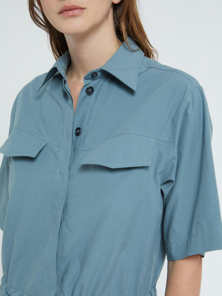 Ottod'Ame - Poplin Jumpsuit - Ocean-Ottod'Ame-treehaus