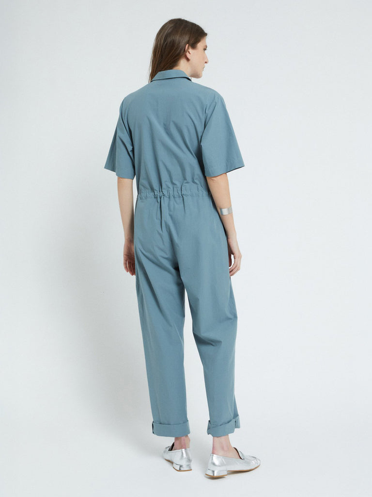 Ottod'Ame - Poplin Jumpsuit - Ocean-Ottod'Ame-treehaus
